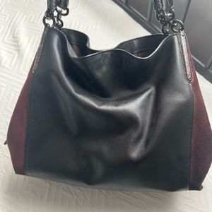 Beautiful coach leather & suede shoulder bag